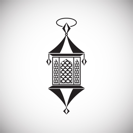 Lantern icon on background for graphic and web design. Simple vector sign. Internet concept symbol for website button or mobile app.のイラスト素材