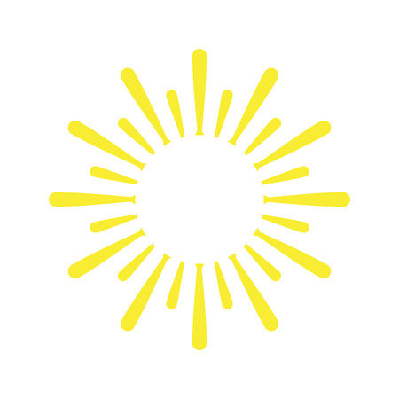 Sun icon on background for graphic and web design. Simple vector sign. Internet concept symbol for website button or mobile app.のイラスト素材