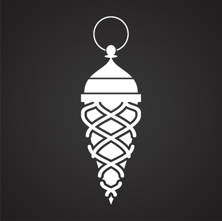 Lantern icon on background for graphic and web design. Simple vector sign. Internet concept symbol for website button or mobile app.のイラスト素材