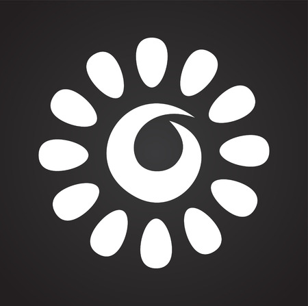 Sun icon on background for graphic and web design. Simple vector sign. Internet concept symbol for website button or mobile app.のイラスト素材