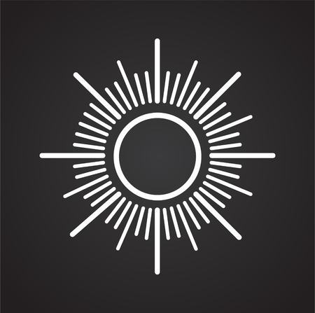 Sun icon on background for graphic and web design. Simple vector sign. Internet concept symbol for website button or mobile app.のイラスト素材