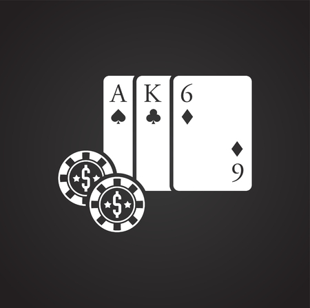 Casino icon on background for graphic and web design. Simple vector sign. Internet concept symbol for website button or mobile app.のイラスト素材