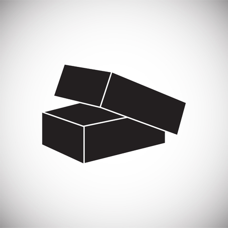 Box icon on background for graphic and web design. Simple vector sign. Internet concept symbol for website button or mobile app.のイラスト素材