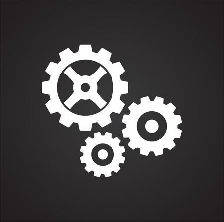 Technical mechanisms icon on background for graphic and web design. Simple vector sign. Internet concept symbol for website button or mobile app.のイラスト素材