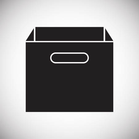 Box icon on background for graphic and web design. Simple vector sign. Internet concept symbol for website button or mobile app.のイラスト素材