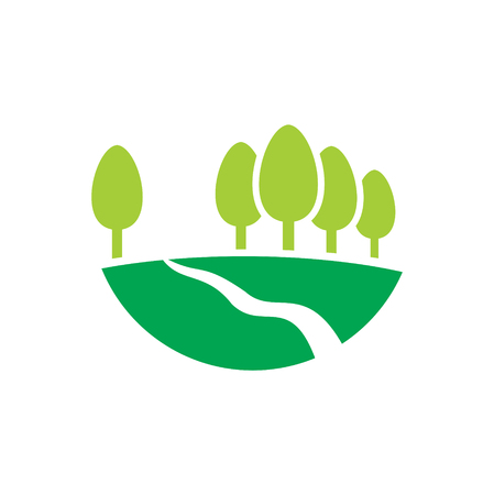 Outdoor landscape icon on background for graphic and web design. Simple vector sign. Internet concept symbol for website button or mobile app.のイラスト素材