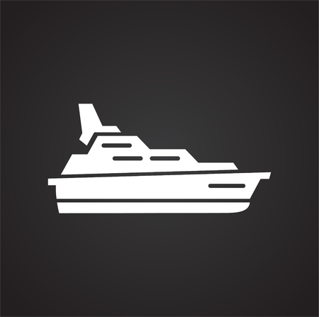 Ship icon on background for graphic and web design. Simple vector sign. Internet concept symbol for website button or mobile appのイラスト素材