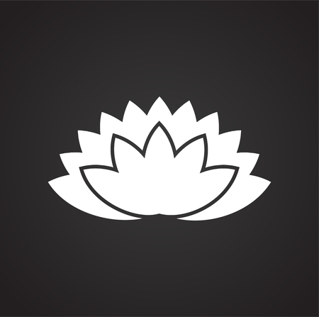 Lotos flower icon on background for graphic and web design. Simple vector sign. Internet concept symbol for website button or mobile appのイラスト素材