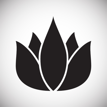 Lotos flower icon on background for graphic and web design. Simple vector sign. Internet concept symbol for website button or mobile appのイラスト素材