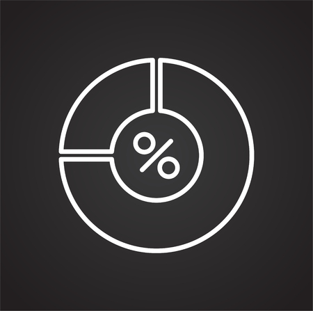 Graph line icon on background for graphic and web design. Simple vector sign. Internet concept symbol for website button or mobile appのイラスト素材