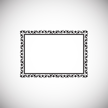 Frame icon on background for graphic and web design. Simple vector sign. Internet concept symbol for website button or mobile app.のイラスト素材