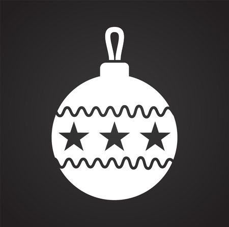 Christmas tree ball icon on background for graphic and web design. Simple vector sign. Internet concept symbol for website button or mobile appのイラスト素材