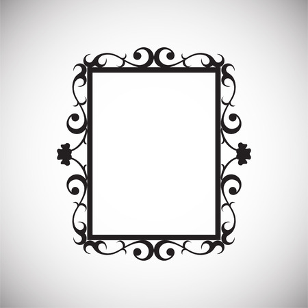 Frame icon on background for graphic and web design. Simple vector sign. Internet concept symbol for website button or mobile app.のイラスト素材