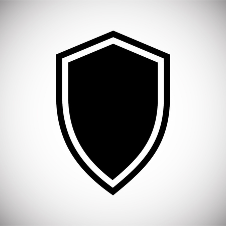 Shield icon on background for graphic and web design. Simple vector sign. Internet concept symbol for website button or mobile app.のイラスト素材