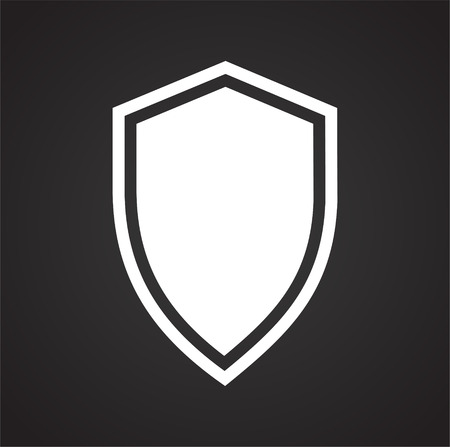 Shield icon on background for graphic and web design. Simple vector sign. Internet concept symbol for website button or mobile app.のイラスト素材