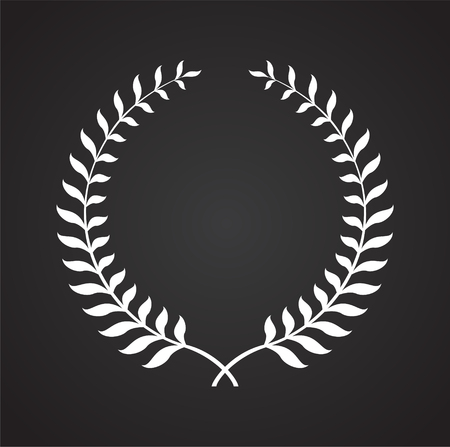 Wreath icon on background for graphic and web design. Simple vector sign. Internet concept symbol for website button or mobile app.のイラスト素材