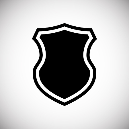 Shield icon on background for graphic and web design. Simple vector sign. Internet concept symbol for website button or mobile app.のイラスト素材