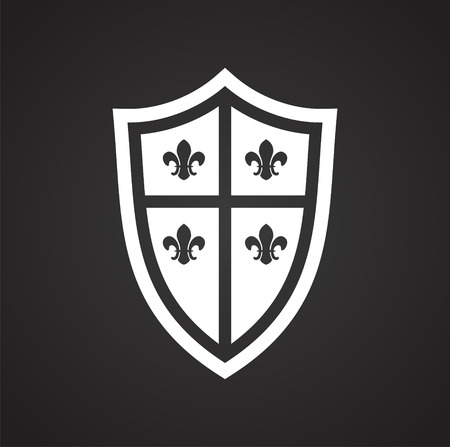 Shield icon on background for graphic and web design. Simple vector sign. Internet concept symbol for website button or mobile app.のイラスト素材