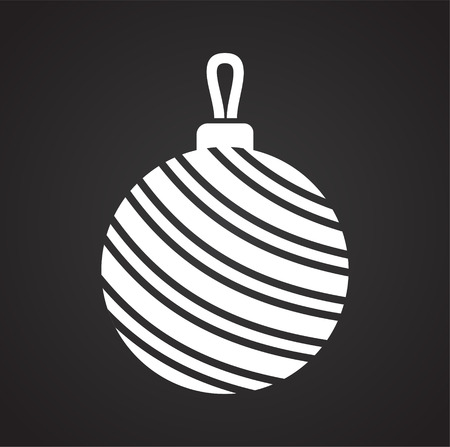 Christmas tree ball icon on background for graphic and web design. Simple vector sign. Internet concept symbol for website button or mobile appのイラスト素材