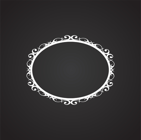 Frame icon on background for graphic and web design. Simple vector sign. Internet concept symbol for website button or mobile app.のイラスト素材