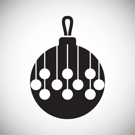 Christmas tree ball icon on background for graphic and web design. Simple vector sign. Internet concept symbol for website button or mobile appのイラスト素材