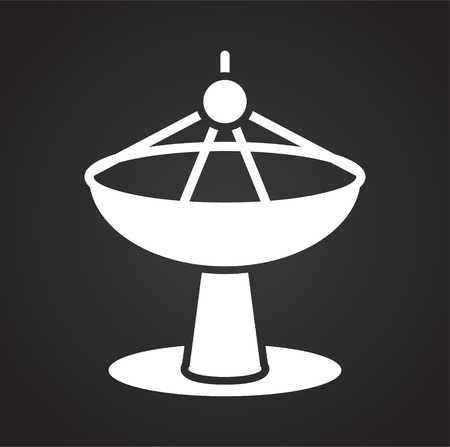 Satellite icon on background for graphic and web design. Simple vector sign. Internet concept symbol for website button or mobile appのイラスト素材