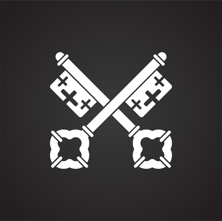 Shields and Heraldry related icon on background for graphic and web design. Simple vector sign. Internet concept symbol for website button or mobile appのイラスト素材