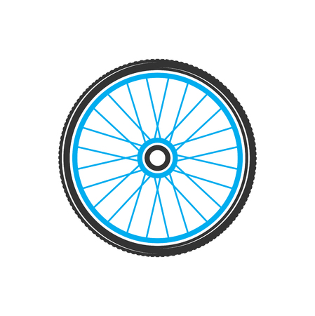 Bicycle wheel icon on background for graphic and web design. Simple vector sign. Internet concept symbol for website button or mobile app.のイラスト素材