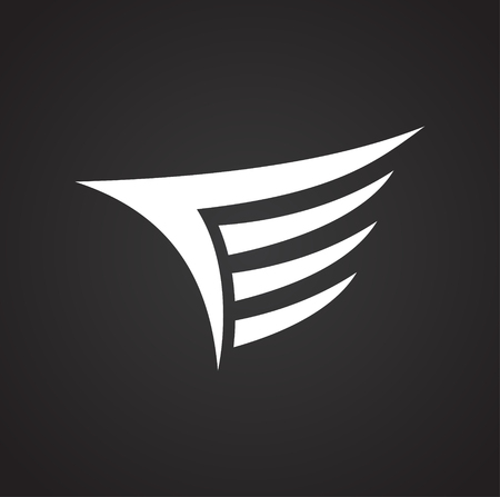 Wing icon on white background for graphic and web design. Simple vector sign. Internet concept symbol for website button or mobile appのイラスト素材