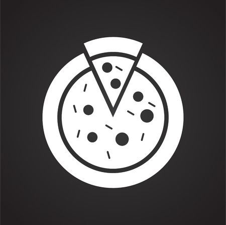 Pizza related icon on background for graphic and web design. Simple vector sign. Internet concept symbol for website button or mobile appのイラスト素材