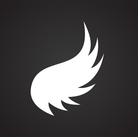 Wing icon on white background for graphic and web design. Simple vector sign. Internet concept symbol for website button or mobile appのイラスト素材