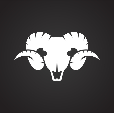 Animal skull icon on background for graphic and web design. Simple vector sign. Internet concept symbol for website button or mobile appのイラスト素材