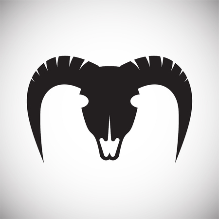 Animal skull icon on background for graphic and web design. Simple vector sign. Internet concept symbol for website button or mobile appのイラスト素材