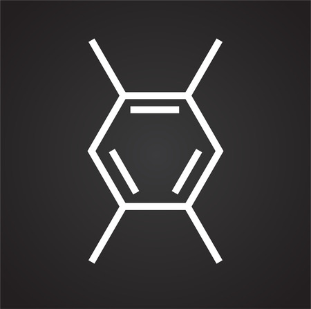 Molecula icon on background for graphic and web design. Simple vector sign. Internet concept symbol for website button or mobile appのイラスト素材