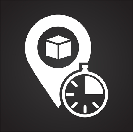 Delivery related icon on background for graphic and web design. Simple vector sign. Internet concept symbol for website button or mobile appのイラスト素材