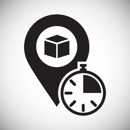 Delivery related icon on background for graphic and web design. Simple vector sign. Internet concept symbol for website button or mobile appのイラスト素材