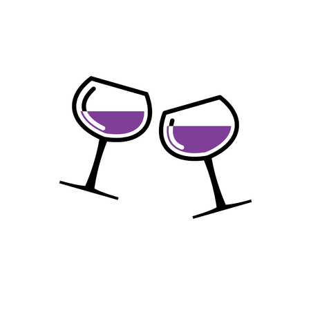 Wine related icon on background for graphic and web design. Simple vector sign. Internet concept symbol for website button or mobile appのイラスト素材