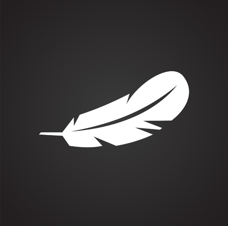 Feather icon on background for graphic and web design. Simple vector sign. Internet concept symbol for website button or mobile appのイラスト素材