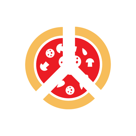 Pizza related icon on background for graphic and web design. Simple vector sign. Internet concept symbol for website button or mobile appのイラスト素材