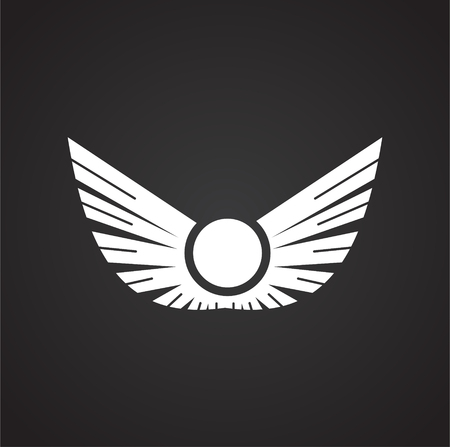 Wing icon on white background for graphic and web design. Simple vector sign. Internet concept symbol for website button or mobile appのイラスト素材