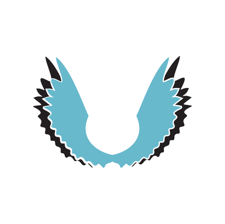 Wing icon on white background for graphic and web design. Simple vector sign. Internet concept symbol for website button or mobile appのイラスト素材