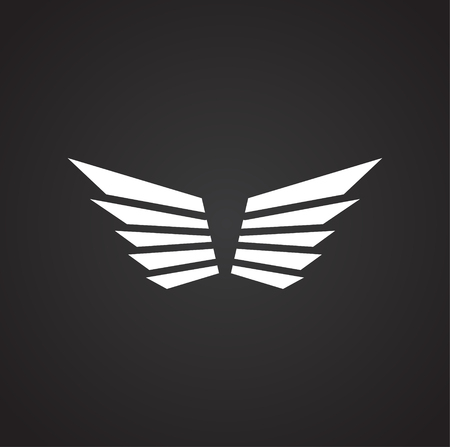 Wing icon on white background for graphic and web design. Simple vector sign. Internet concept symbol for website button or mobile appのイラスト素材