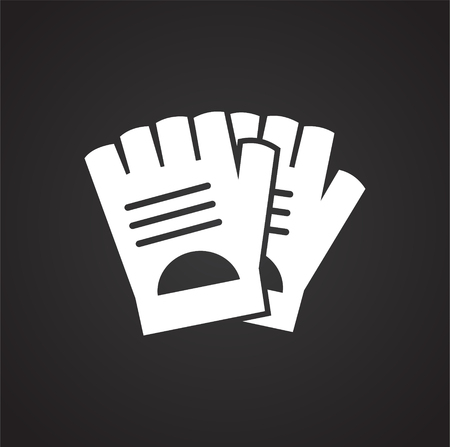 Bicycle gloves icon on background for graphic and web design. Simple vector sign. Internet concept symbol for website button or mobile appのイラスト素材