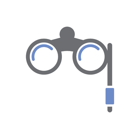 Binocular icon on background for graphic and web design. Simple vector sign. Internet concept symbol for website button or mobile app.のイラスト素材