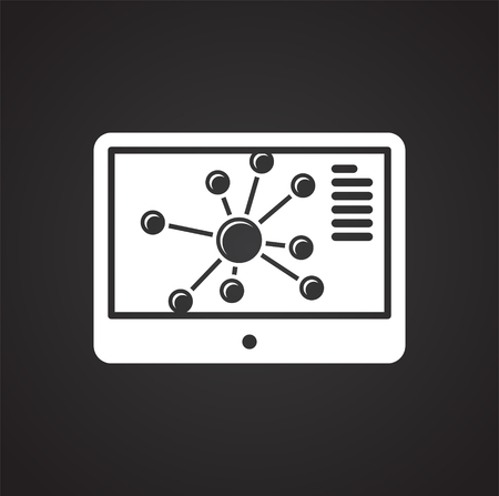 Molecule icon on background for graphic and web design. Simple vector sign. Internet concept symbol for website button or mobile app.のイラスト素材