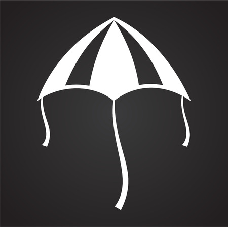 Kite icon on background for graphic and web design. Simple illustration. Internet concept symbol for website button or mobile app.のイラスト素材