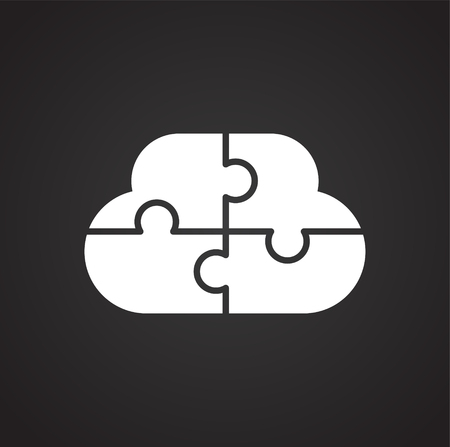 Puzzle icon on background for graphic and web design. Simple vector sign. Internet concept symbol for website button or mobile app.のイラスト素材