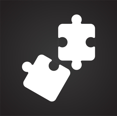 Puzzle icon on background for graphic and web design. Simple vector sign. Internet concept symbol for website button or mobile app.のイラスト素材