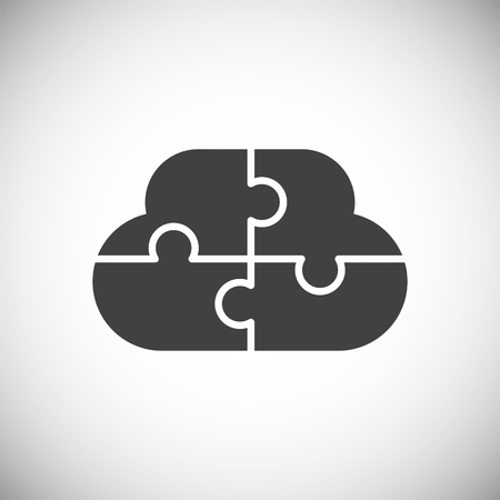 Puzzle icon on background for graphic and web design. Simple vector sign. Internet concept symbol for website button or mobile app.のイラスト素材