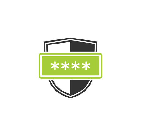 Password related icon on background for graphic and web design. Simple illustration. Internet concept symbol for website button or mobile app.のイラスト素材